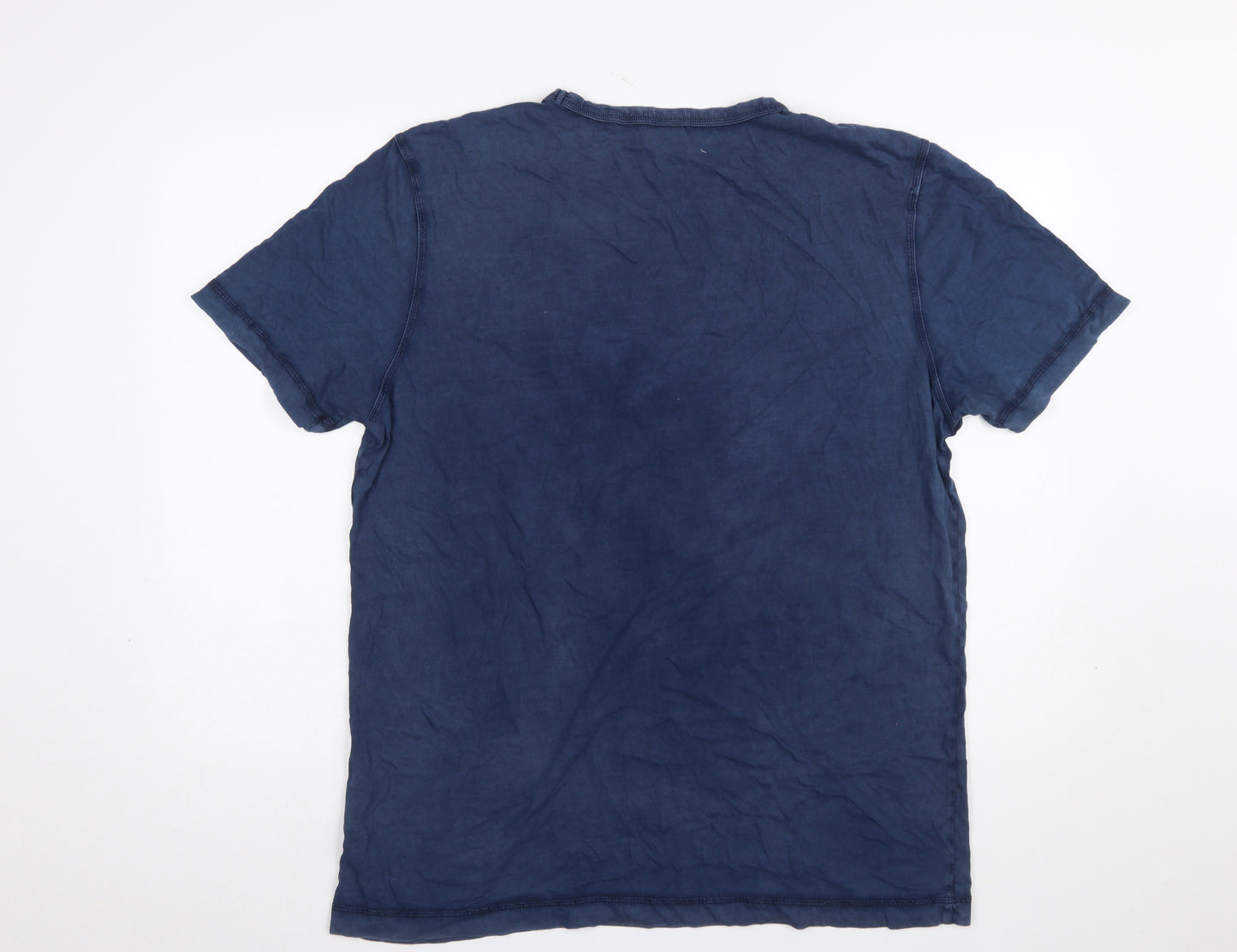 BOSS Men's Blue 2XL Regular Fit Cotton Crew Neck T-Shirt