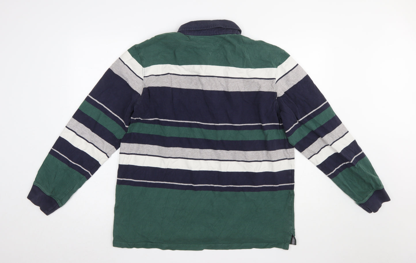 Lincoln Men's Multicoloured Striped Long Sleeve Polo Shirt XL
