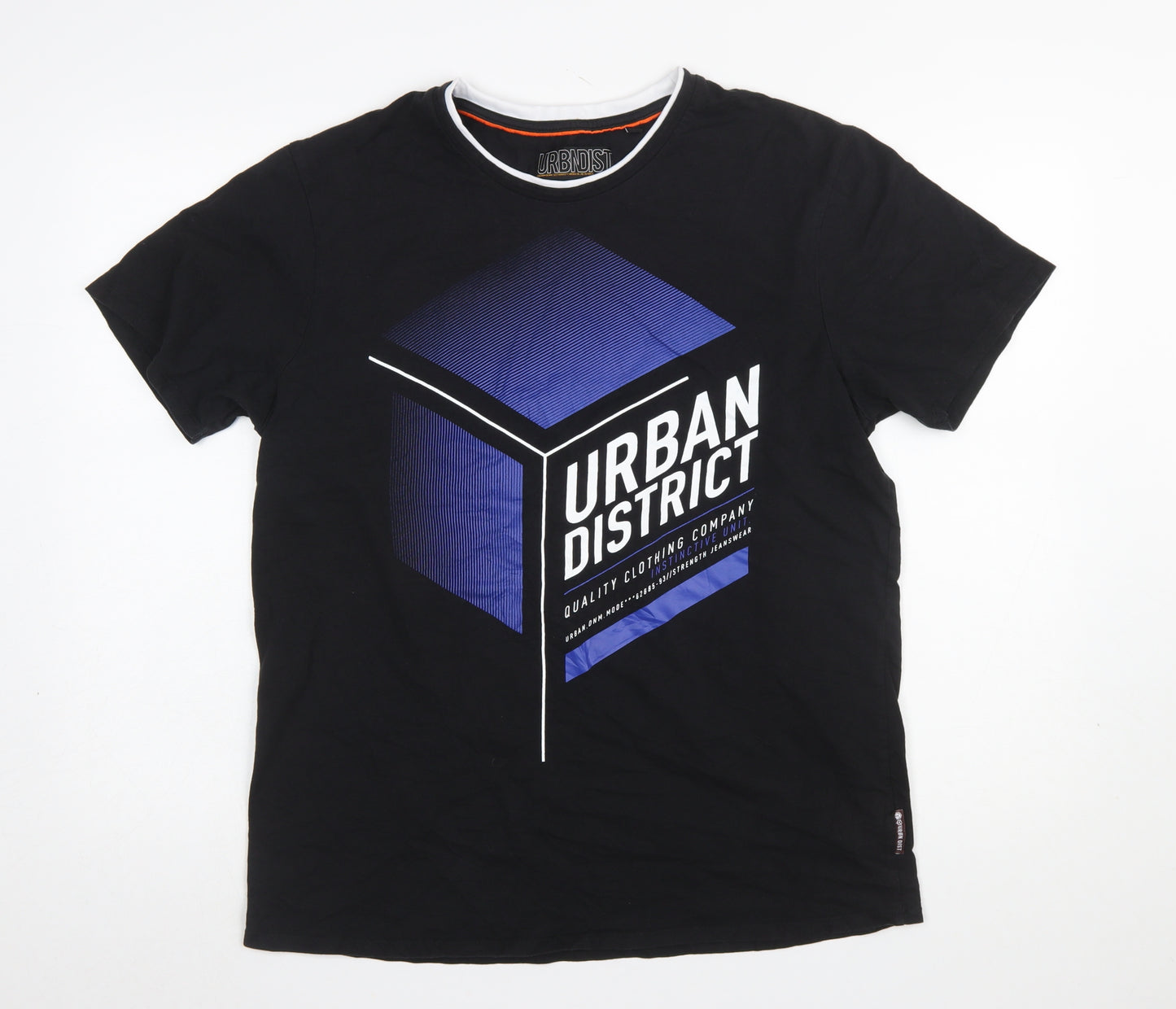Angelo Litrico Urban District Men's Black XL Graphic Cotton T-Shirt