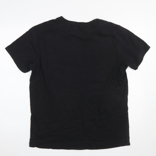 Angelo Litrico Urban District Men's Black XL Graphic Cotton T-Shirt