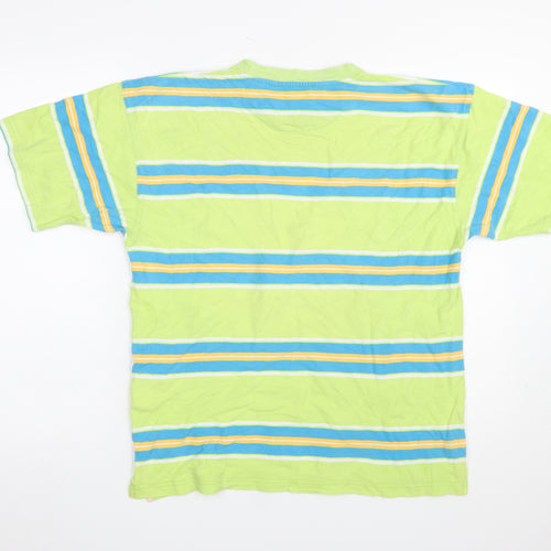 Paco Design Men's Retro Multicoloured Striped Cotton T-Shirt M