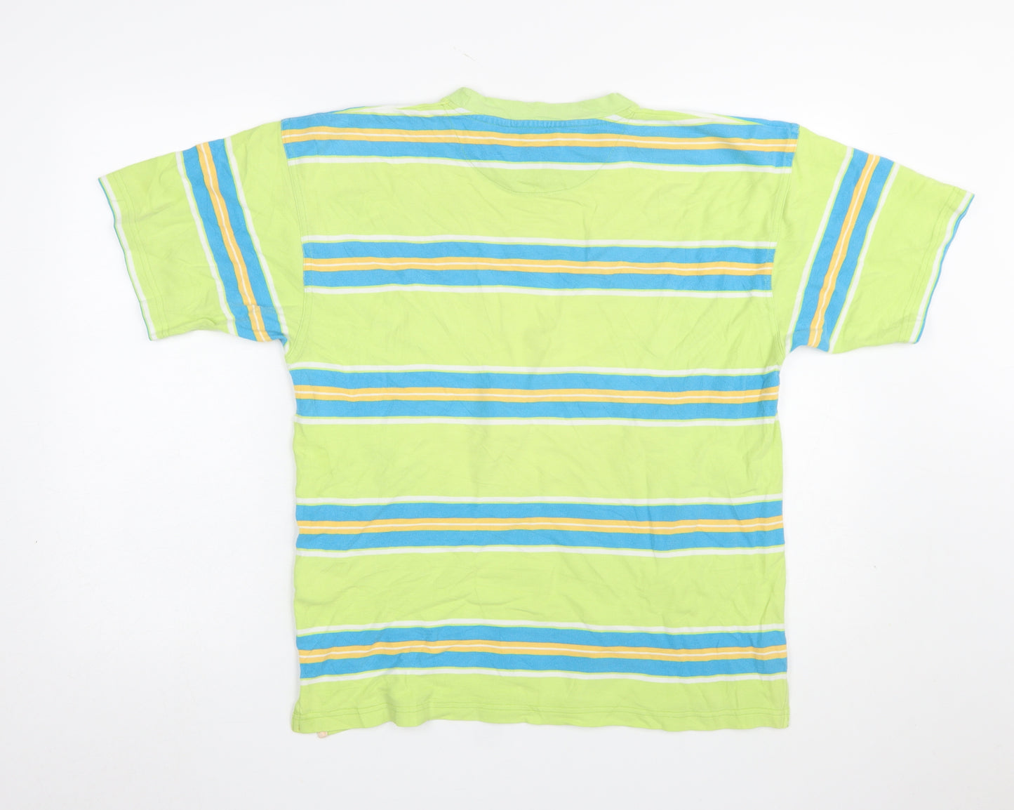 Paco Design Men's Retro Multicoloured Striped Cotton T-Shirt M