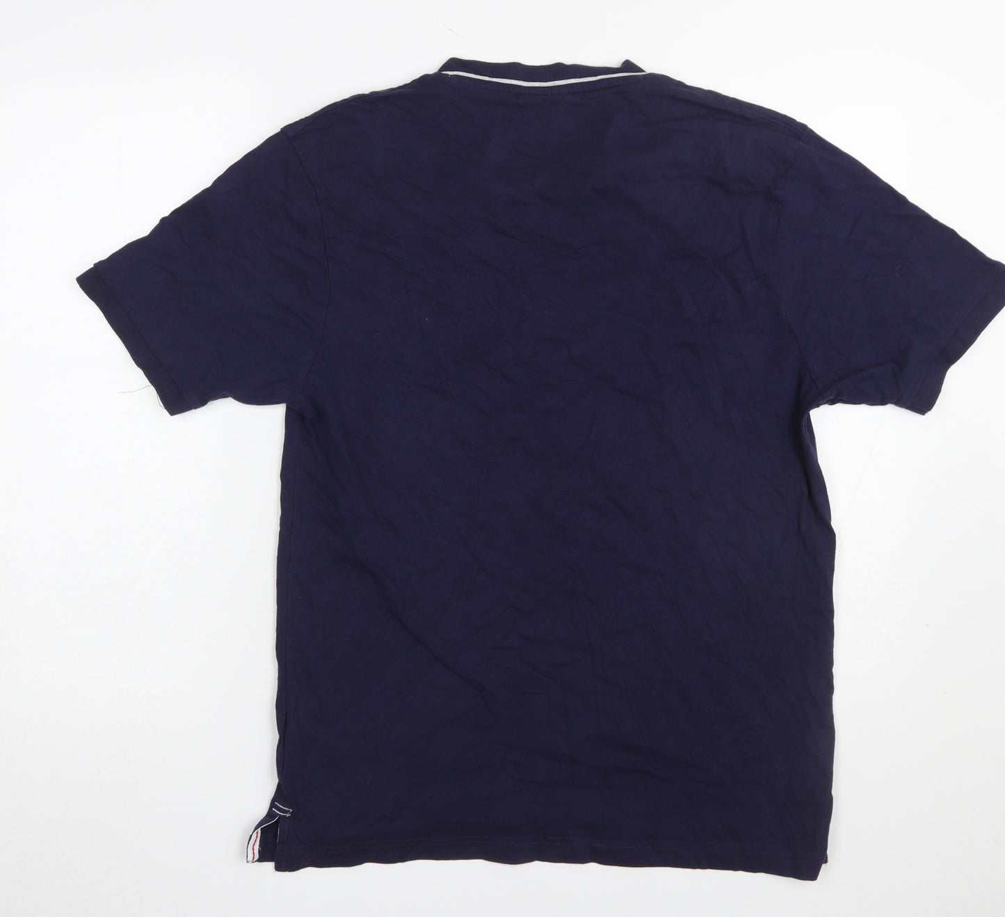 Slazenger Men's Blue V-Neck Short Sleeve Cotton T-Shirt M
