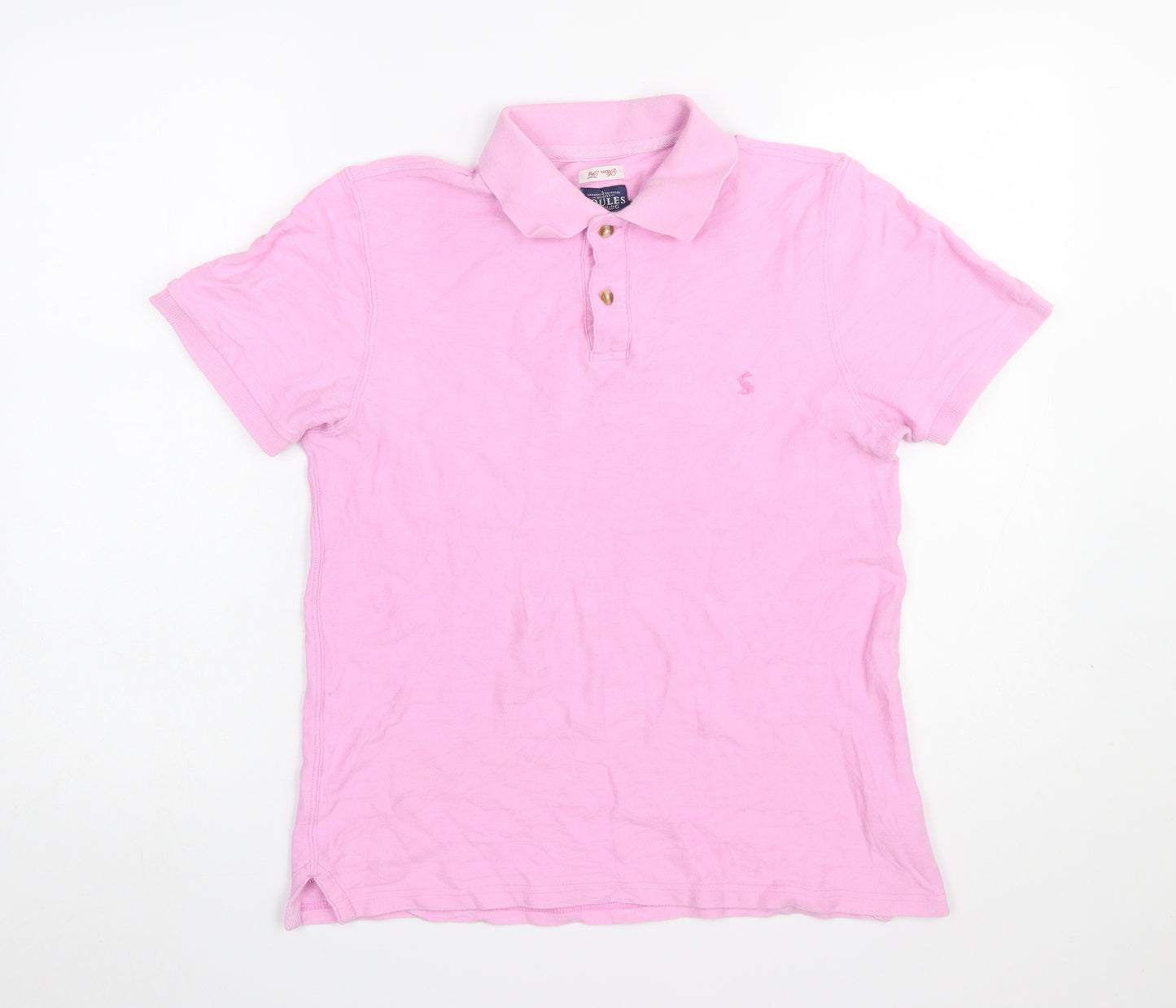 Joules Men’s Pink Cotton Polo Shirt Size S Short Sleeve Casual