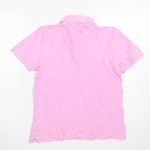 Joules Men’s Pink Cotton Polo Shirt Size S Short Sleeve Casual