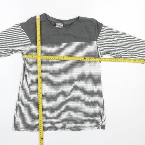 Trespass Women’s Grey Striped Long Sleeve Cotton T-Shirt Size M