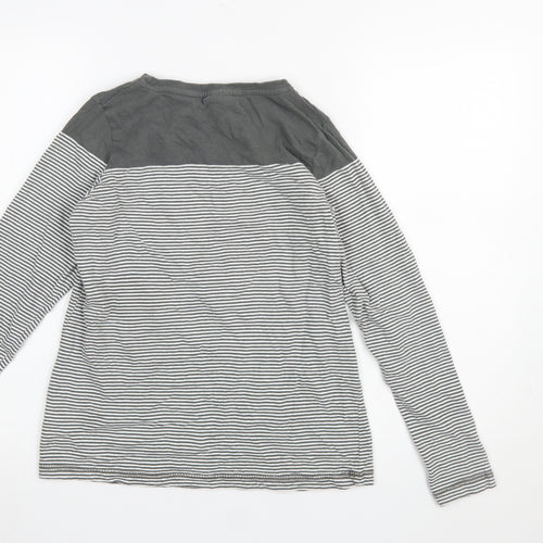 Trespass Women’s Grey Striped Long Sleeve Cotton T-Shirt Size M