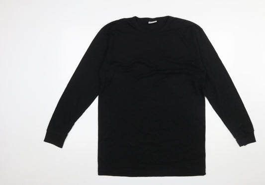 Portwest Men's Black Long Sleeve Crew Neck Cotton Blend T-Shirt L