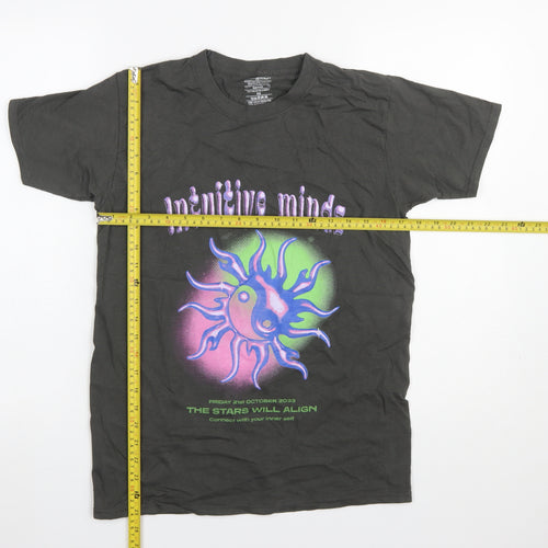 Daisy Street Women’s Black Intuitive Minds XS Cotton Graphic T-Shirt