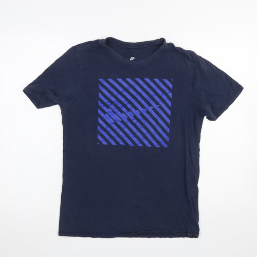 Nike Men's Blue Graphic Athletic Fit T-Shirt Size M