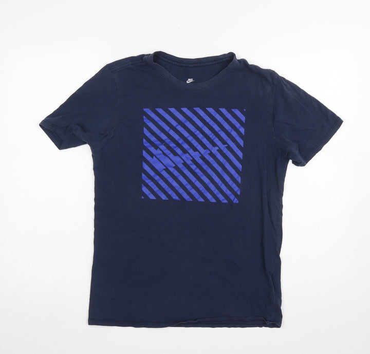 Nike Men's Blue Graphic Athletic Fit T-Shirt Size M