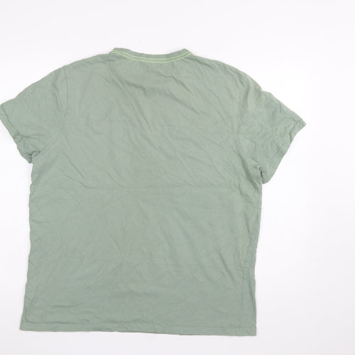 Mountain Warehouse Men's Green Organic Cotton Graphic T-Shirt Size L