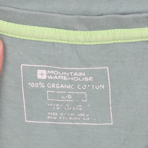 Mountain Warehouse Men's Green Organic Cotton Graphic T-Shirt Size L