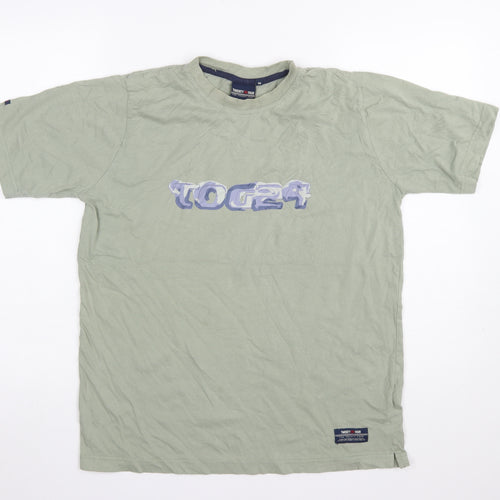 TOG24 Men's Green Cotton Short Sleeve Logo T-Shirt Size S