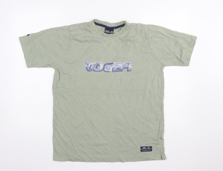 TOG24 Men's Green Cotton Short Sleeve Logo T-Shirt Size S