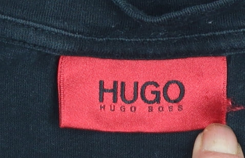 Hugo Boss Men's Black Cotton Crew Neck T-Shirt Size S