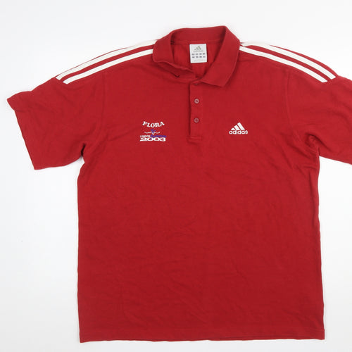 Adidas Men’s Red XL Polo Shirt London Marathon 2008 Sports Top