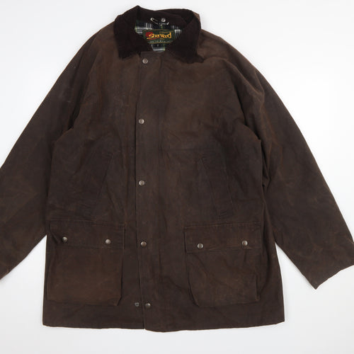 Sherwood Forest Men's Brown Waxed Cotton Overcoat Jacket L