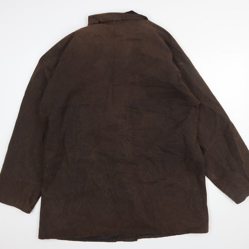 Sherwood Forest Men's Brown Waxed Cotton Overcoat Jacket L