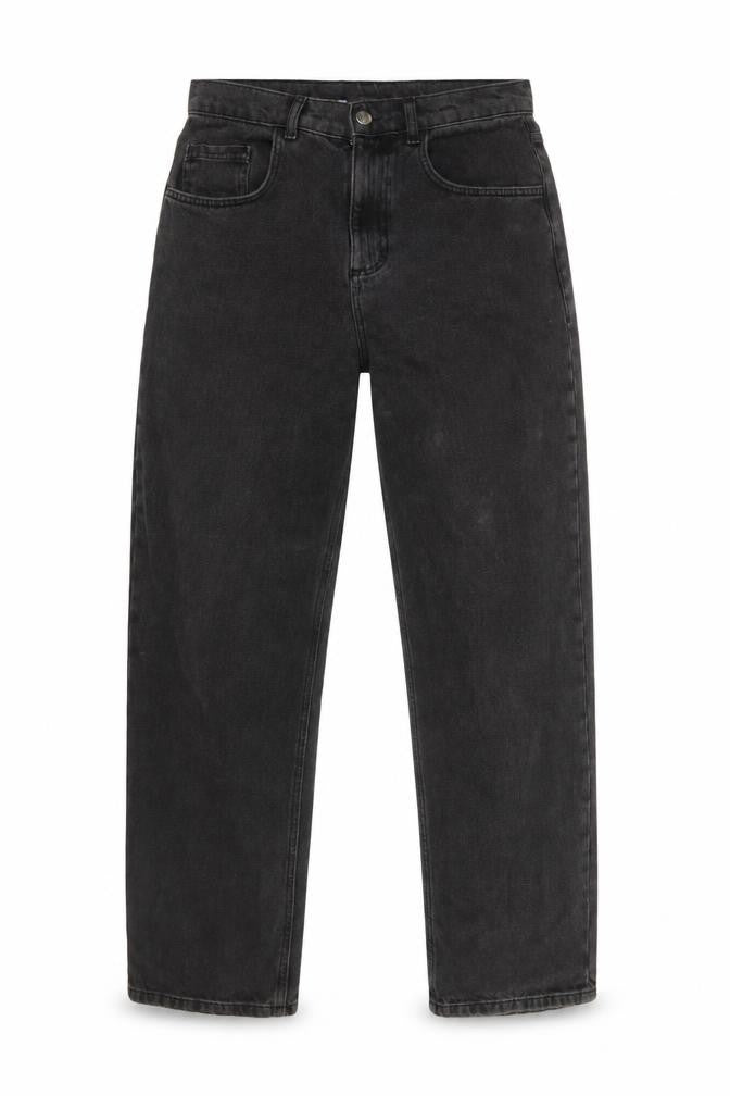 Bershka Men's Black Straight Fit High Rise Jeans 28W Regular Denim