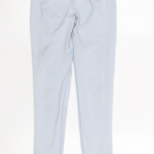 USA Pro Womens Blue Seamless Leggings Size 10 Lightweight Gym Yoga Wear