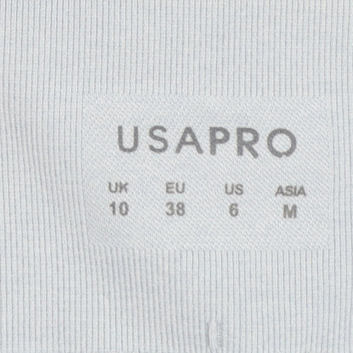 USA Pro Womens Blue Seamless Leggings Size 10 Lightweight Gym Yoga Wear