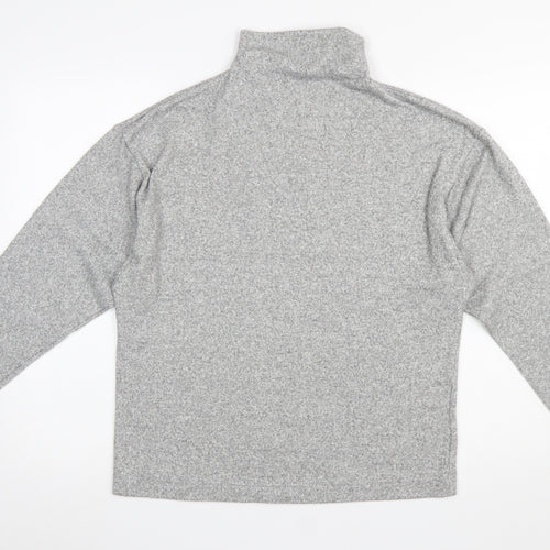 Uniqlo Women Grey XL Pullover High Neck Sweatshirt
