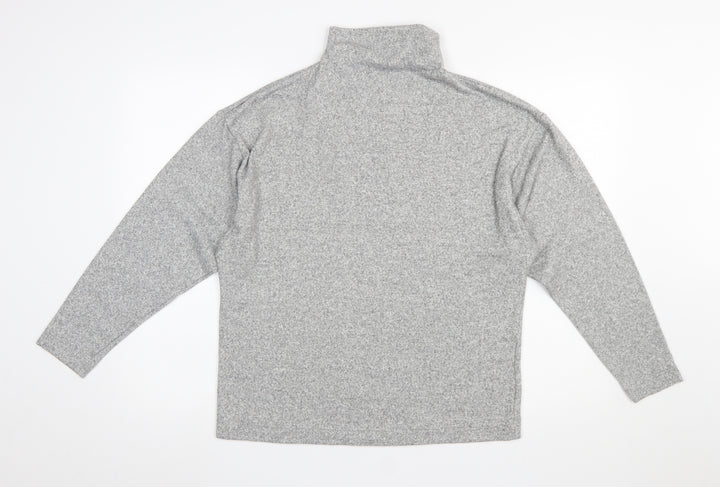 Uniqlo Women Grey XL Pullover High Neck Sweatshirt