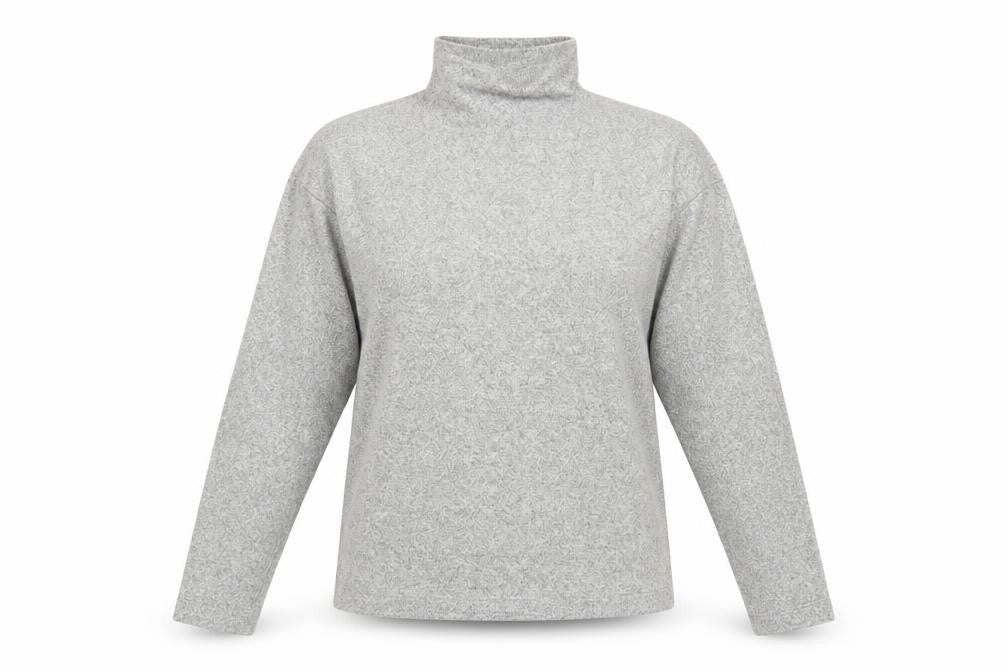 Uniqlo Women Grey XL Pullover High Neck Sweatshirt