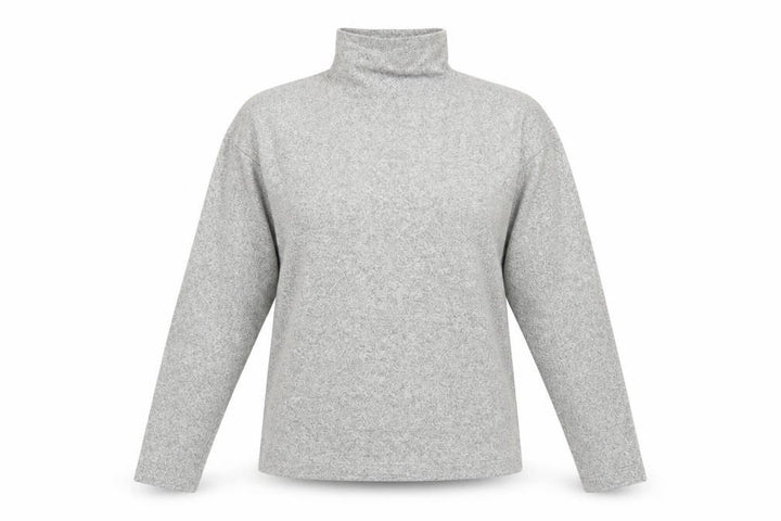 Uniqlo Women Grey XL Pullover High Neck Sweatshirt