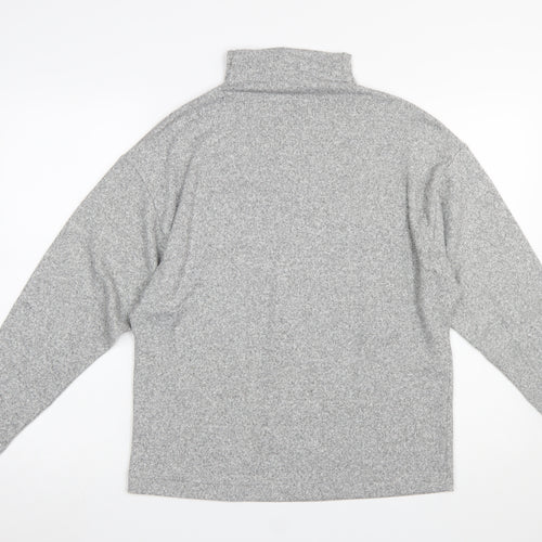 Uniqlo Women Grey XL Pullover High Neck Sweatshirt