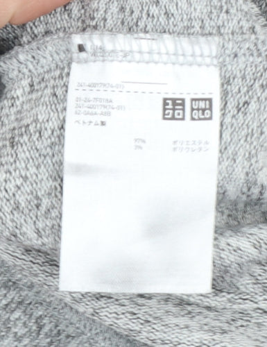 Uniqlo Women Grey XL Pullover High Neck Sweatshirt