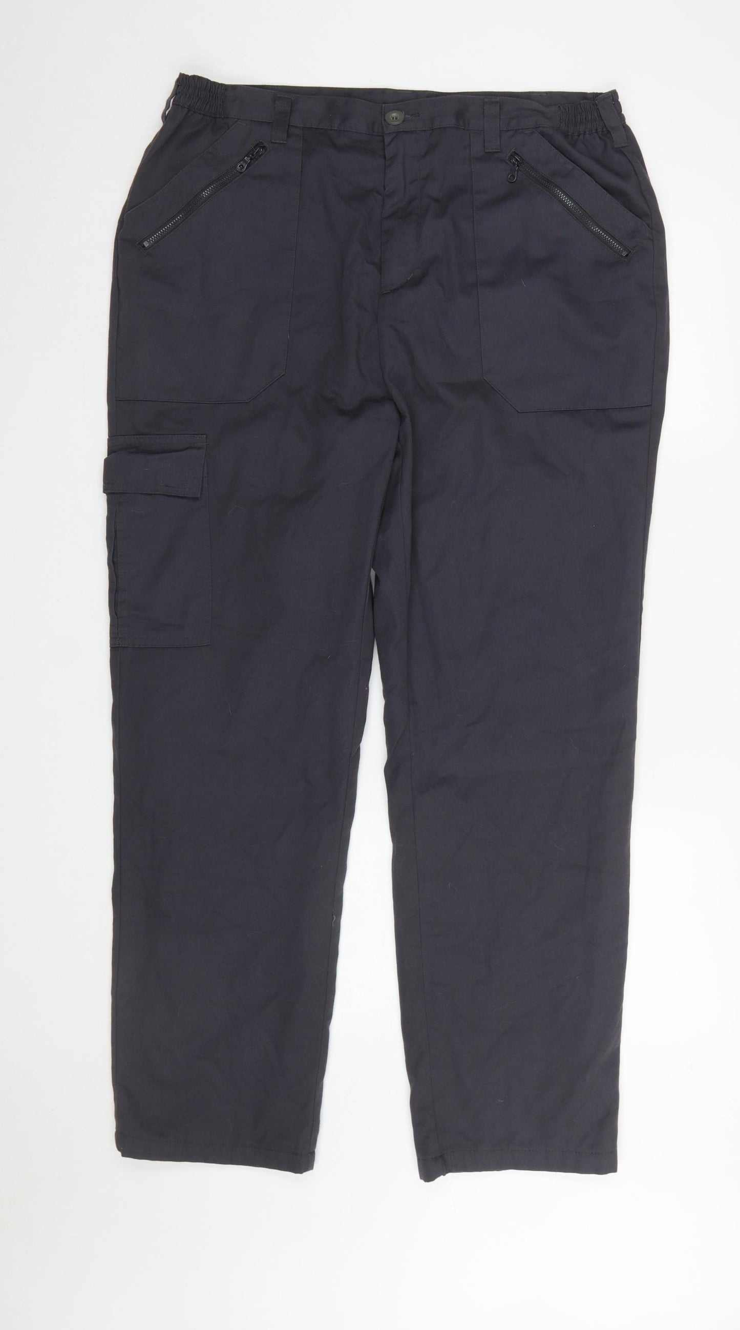 Cotton Traders Men’s Grey Cargo Trousers Size 38 Regular Fit Straight Leg
