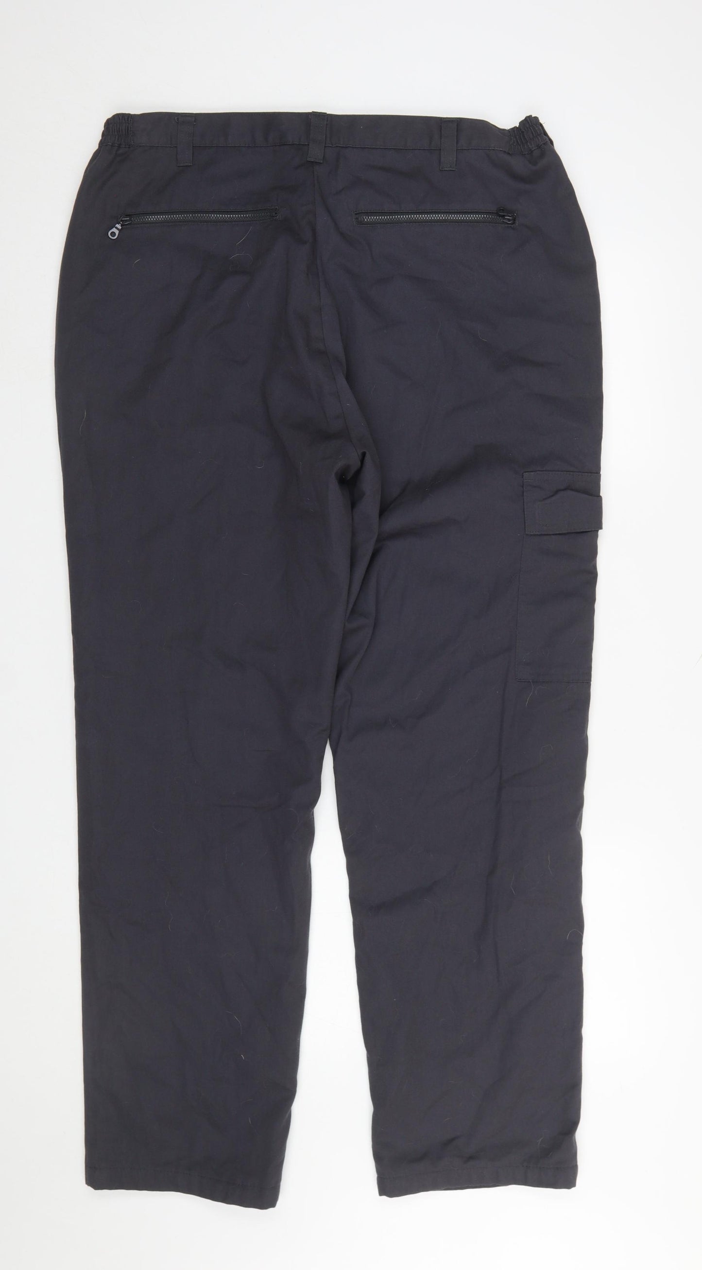 Cotton Traders Men’s Grey Cargo Trousers Size 38 Regular Fit Straight Leg