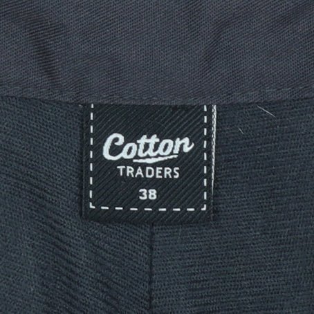 Cotton Traders Men’s Grey Cargo Trousers Size 38 Regular Fit Straight Leg