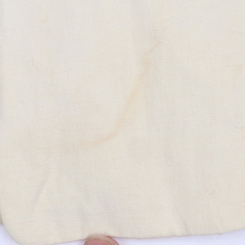 Betty Barclay Women Beige Linen Silk Blazer Size 12 Single-Breasted