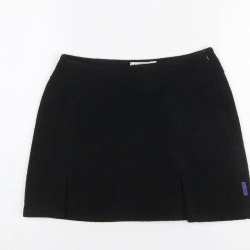 PAX Womens Black Fleece Short Straight Skirt Size M
