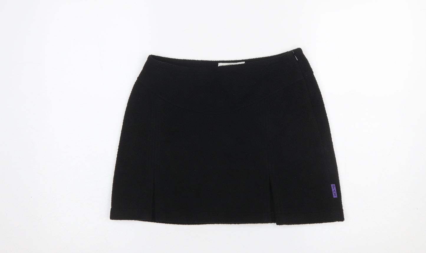 PAX Womens Black Fleece Short Straight Skirt Size M
