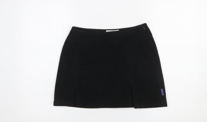 PAX Womens Black Fleece Short Straight Skirt Size M