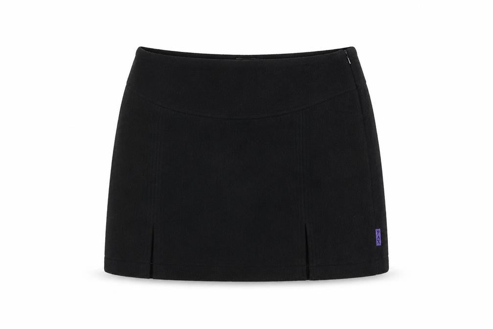 PAX Womens Black Fleece Short Straight Skirt Size M