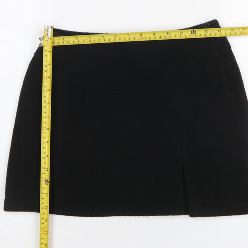 PAX Womens Black Fleece Short Straight Skirt Size M