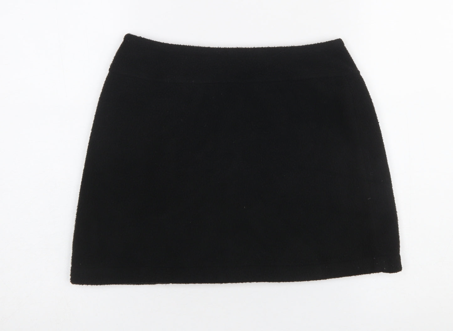 PAX Womens Black Fleece Short Straight Skirt Size M