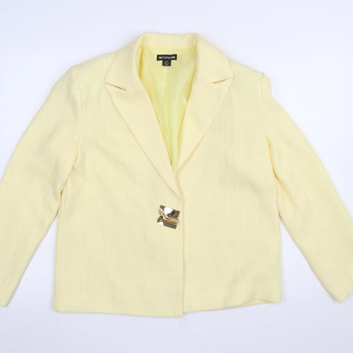 PrettyLittleThing Women's Yellow Blazer Jacket UK 6 Single-Breasted
