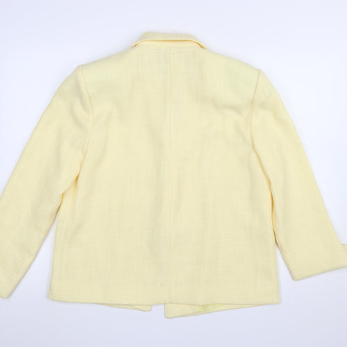 PrettyLittleThing Women's Yellow Blazer Jacket UK 6 Single-Breasted