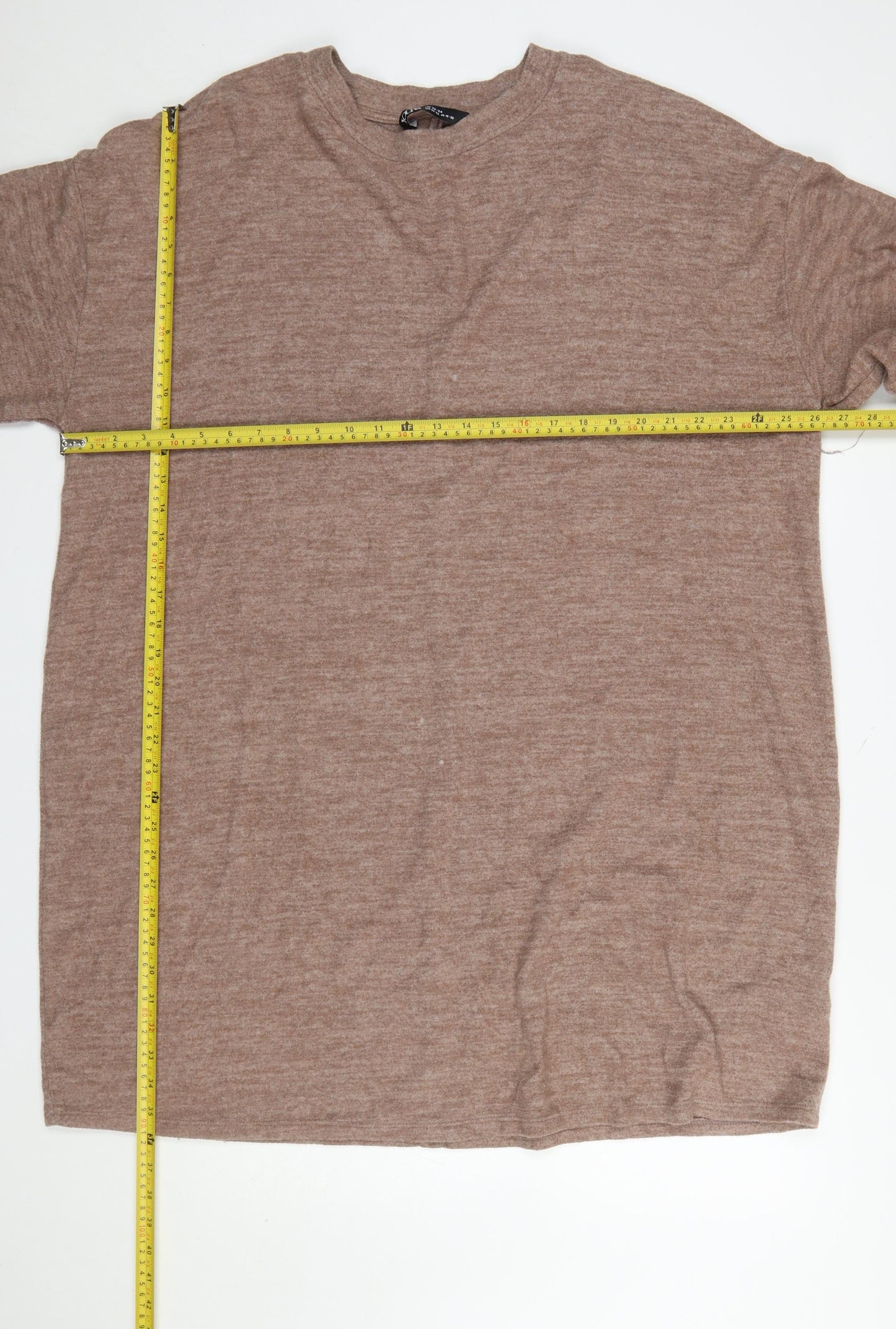 Yours Women Brown Plus Size 22-24 Knit Shift Dress