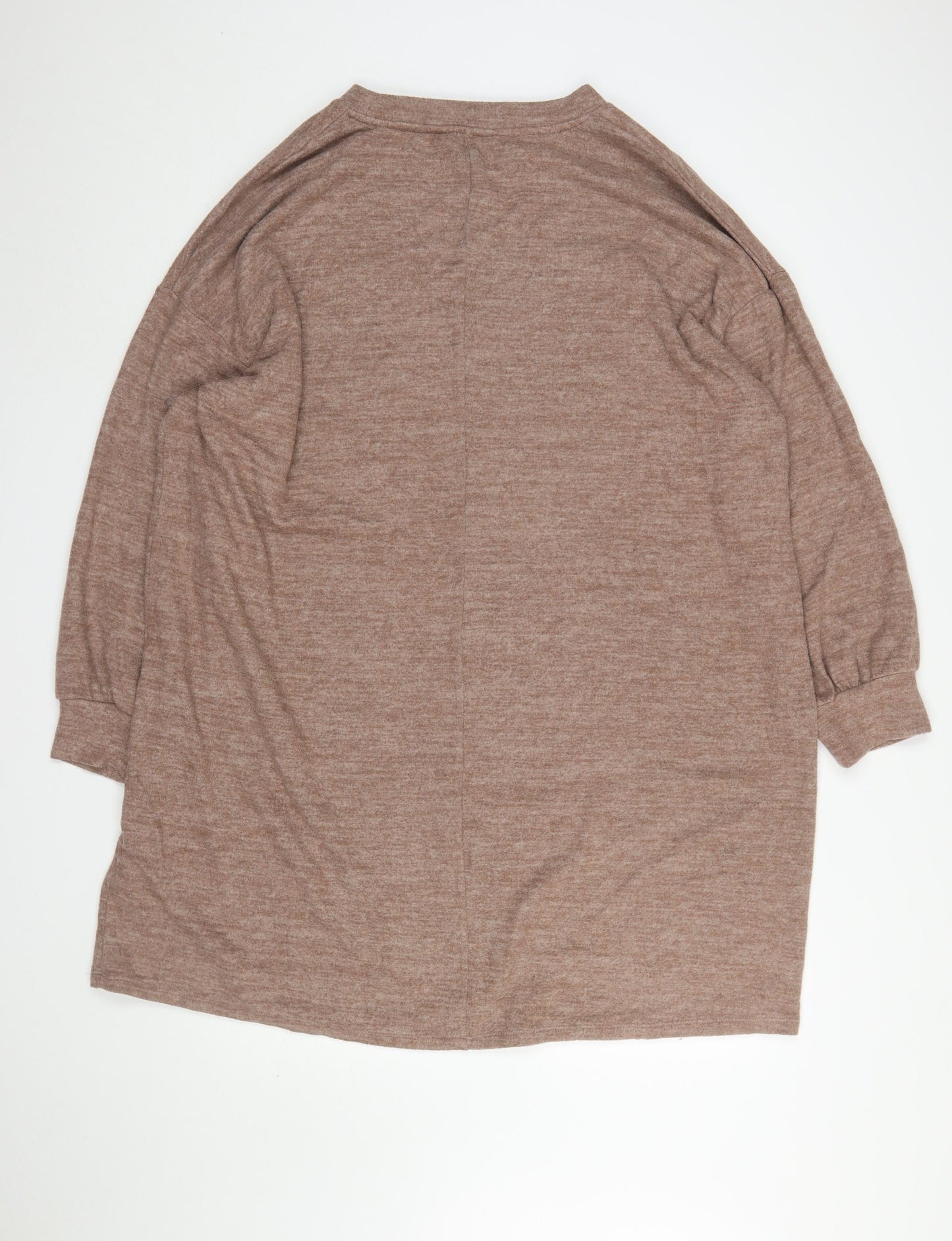 Yours Women Brown Plus Size 22-24 Knit Shift Dress