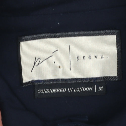 Prévu Men’s Navy Button-Up Shirt Medium Cotton Stretch
