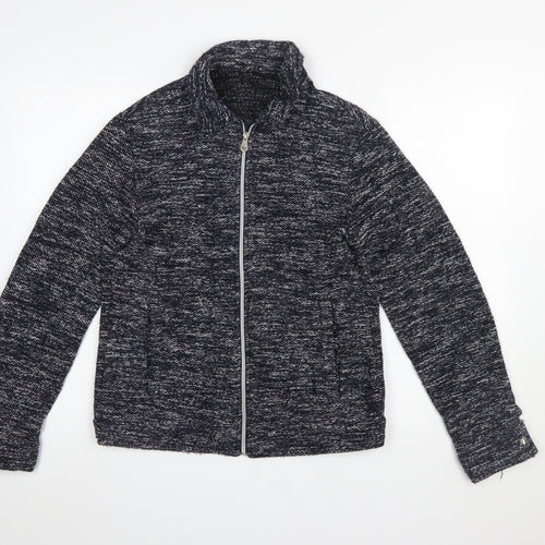 Zara Women's Blue Knit Full Zip Jacket Size 12