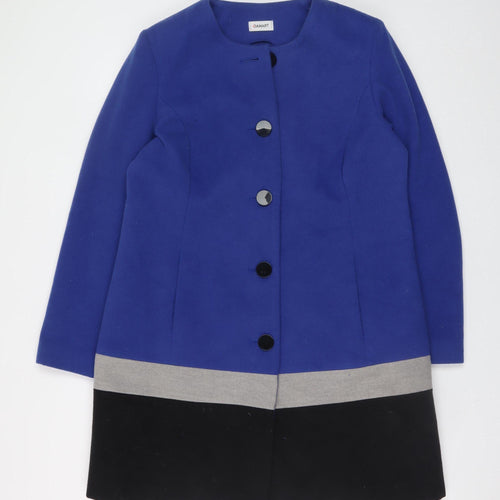 Damart Women’s Blue Colour Block Mid-Length Coat Size 14