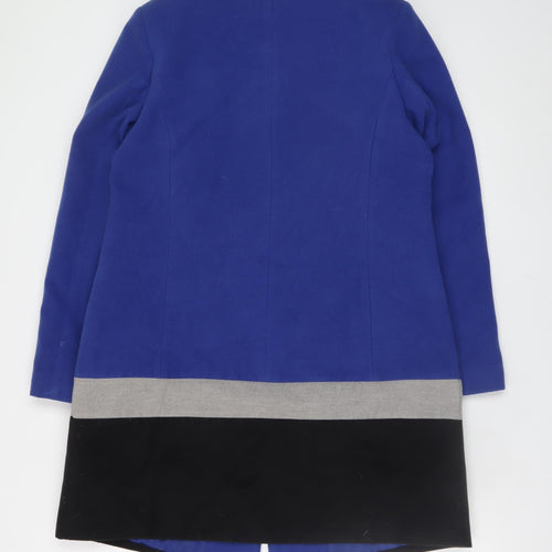 Damart Women’s Blue Colour Block Mid-Length Coat Size 14